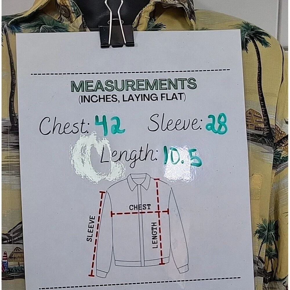 Campia Moda Mens Sz Med Shirt Button Up Hawaiian Resort Vacay Island Palm Trees - Picture 7 of 7